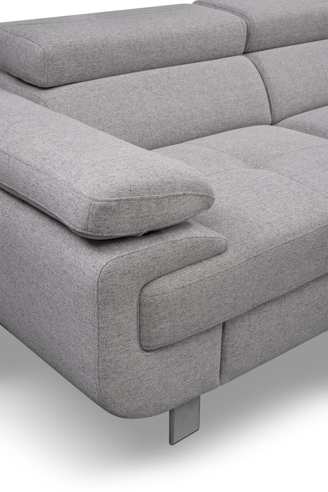 Ecksofa Lotos 275x73x230 cm Grau Webstoff