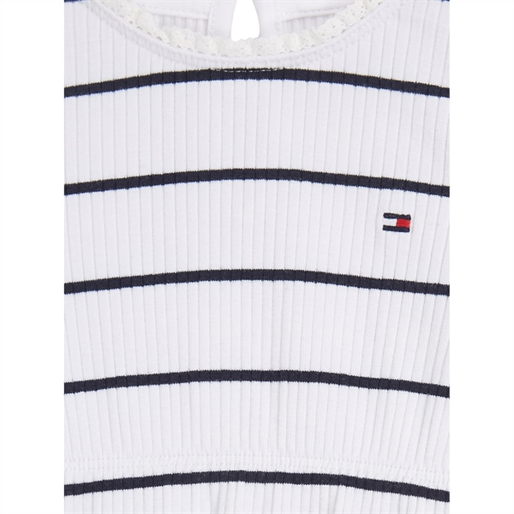 Køb Tommy Hilfiger Baby Striped Rib Kjole White / Desert Sky Stripe