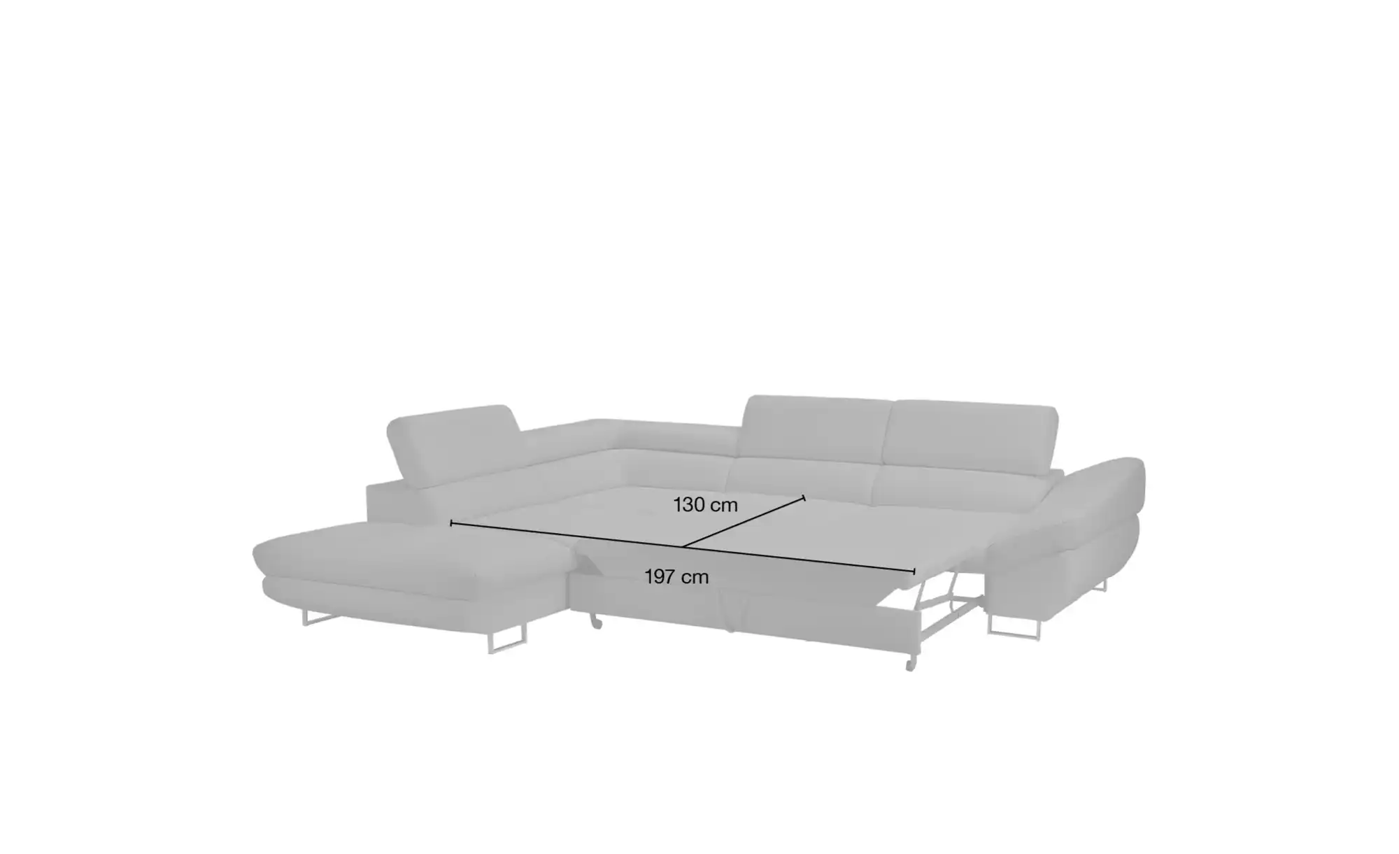 switch Ecksofa aus Kunstleder Fabio
