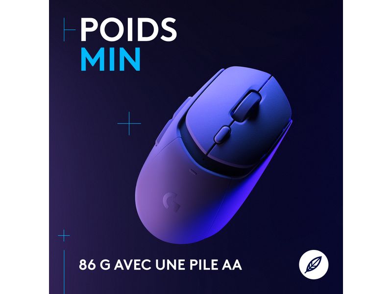 Logitech Gaming-Maus G309 Lightspeed Weiss Kabellose Gaming-Maus mit Lightspeed Wireless und Bluetooth Verbindung