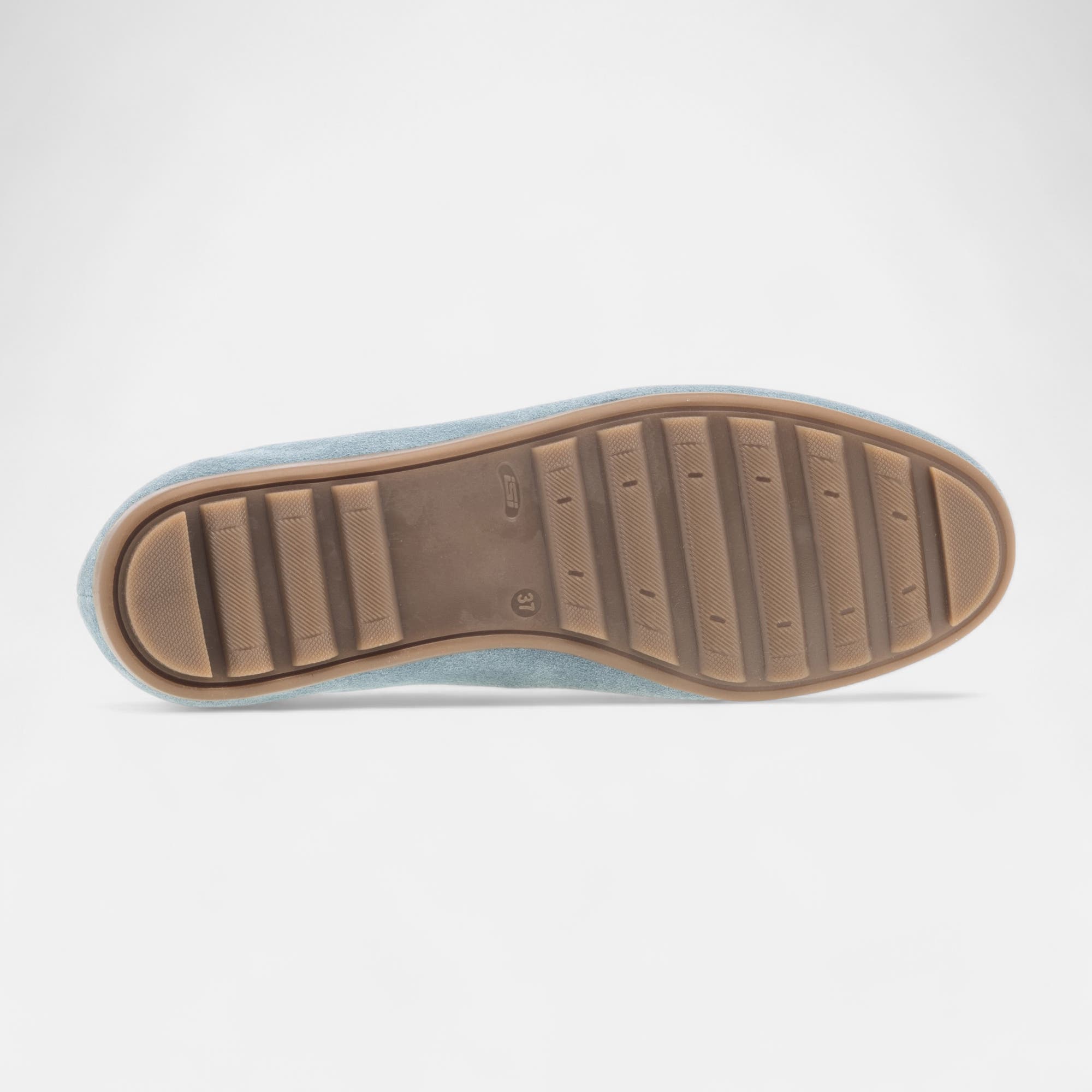 Mocassins Femme en cuir bleu ciel