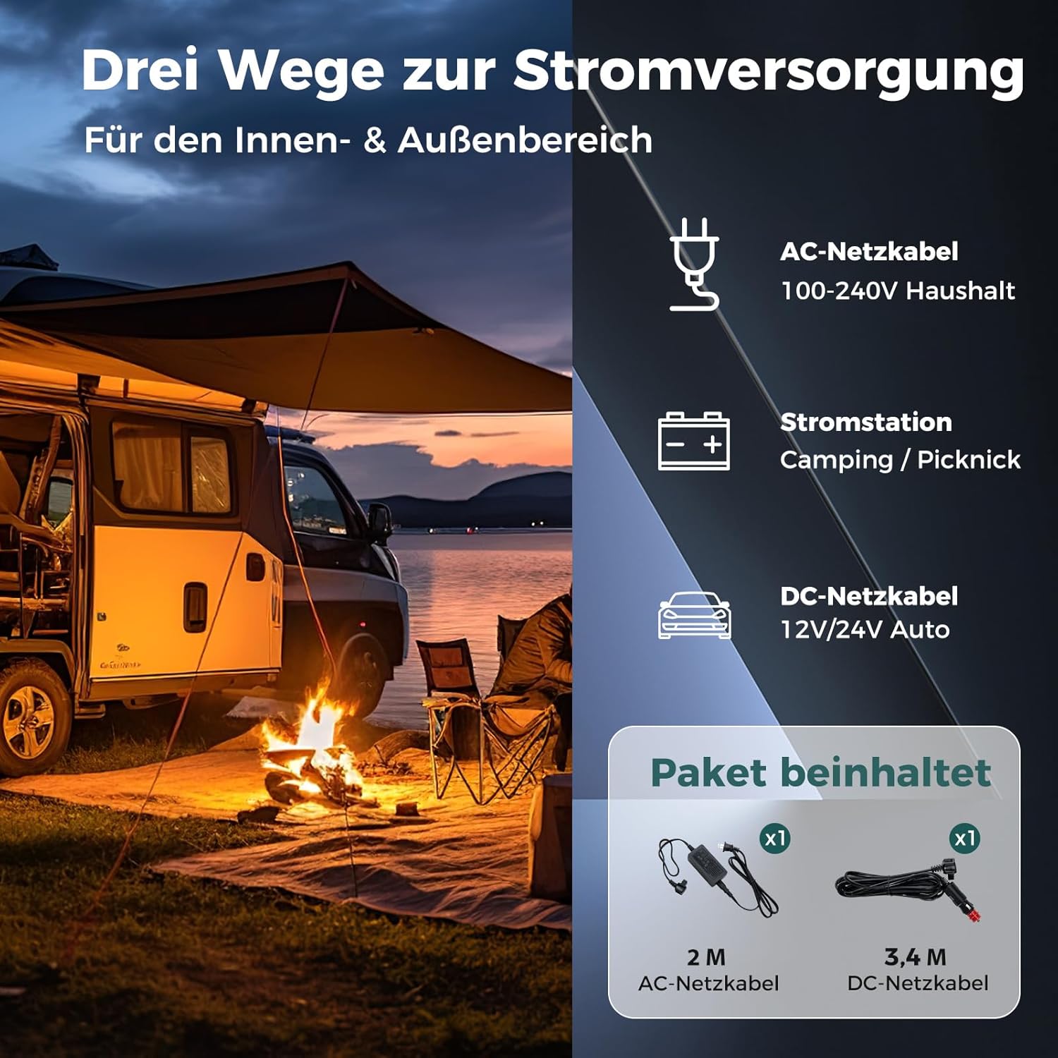 COSTWAY Kompressor Kühlbox 40L, elektrische Kühlbox mit 2 Kühlzonen, -20℃~20℃, USB Ladenanschluss, LED Anzeige, Mini Kühlschrank AC/DC für Autos, Büros Camping und Wohnheim, 45dB