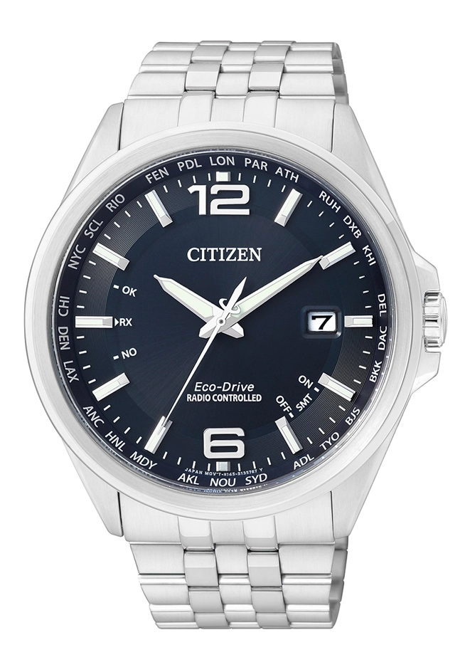 Citizen Herrenuhr Eco Drive Global Funk Blau CB0010-88L