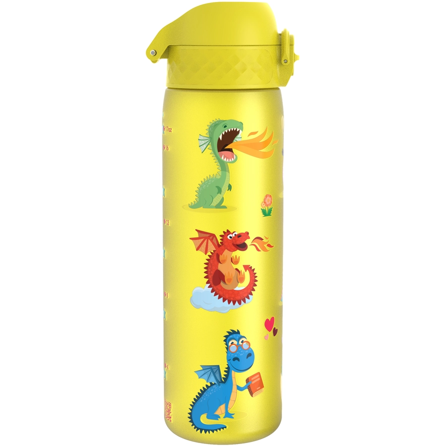 ion8 Trinkflasche auslaufsicher 500 ml Drachen  gelb