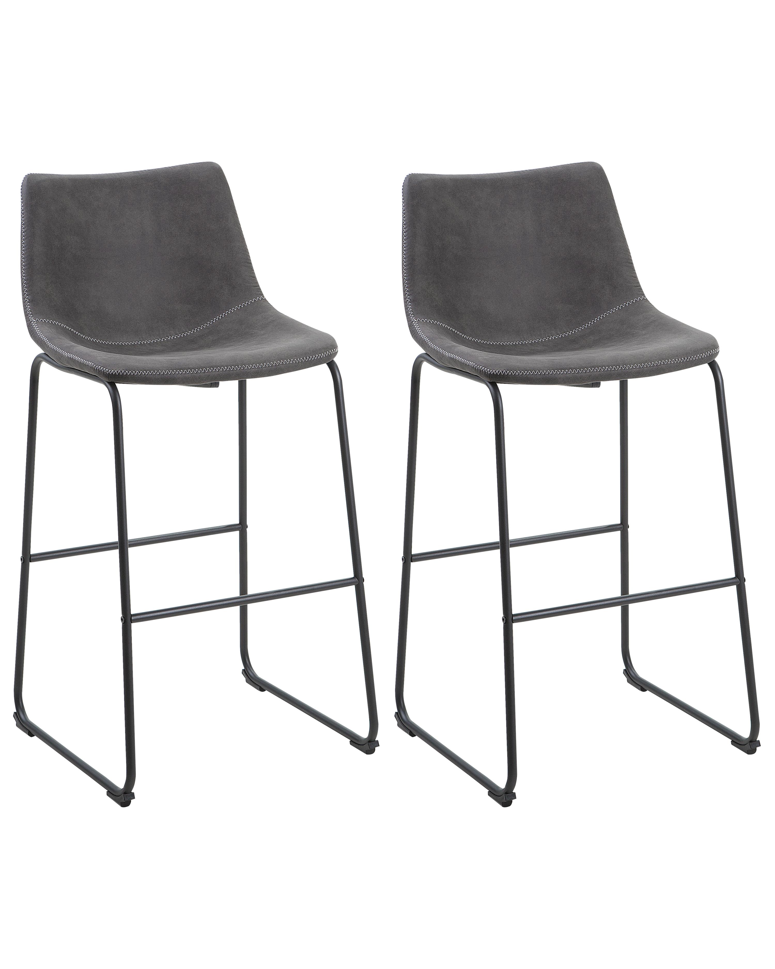 Set van 2 barstoelen FRANKS Grijs