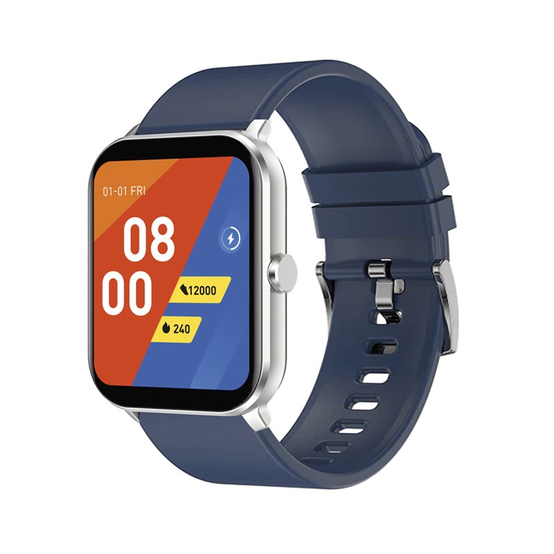 Montre connectée Smarty 2.0 - Bracelet en silicone - Alerte de la fréquence cardiaque, Appels Bluetooth, Chronographe, Effet lampe torche