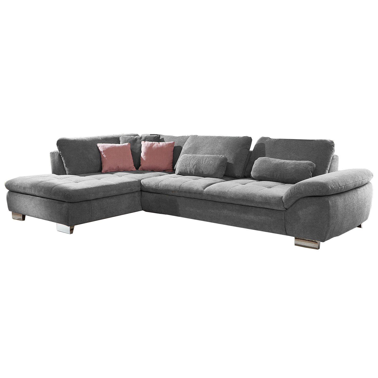 polsterpower Ecksofa - slate - Basismodell - Anstellhocker links