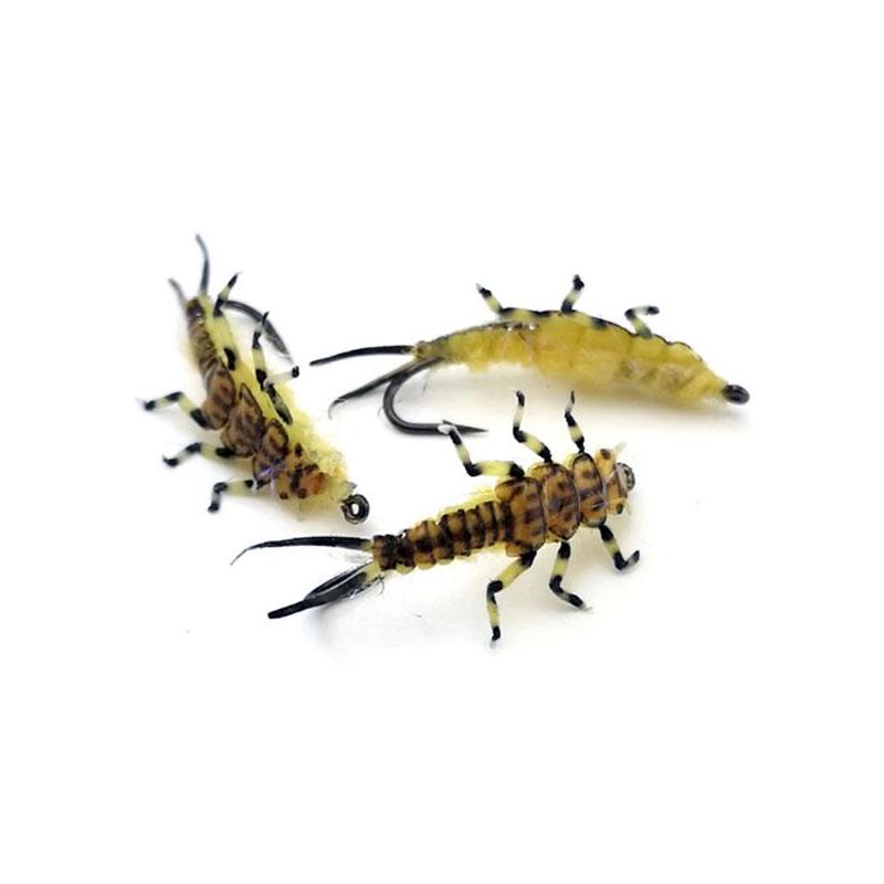 Mouche Sempe Nymphe Stonefly Jaune - Par 3