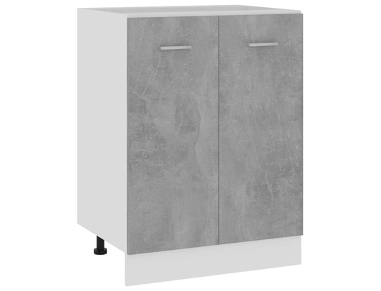 VIDAXL - Meuble bas Armoire de cuisine gris béton 60x46x81,5 cm aggloméré