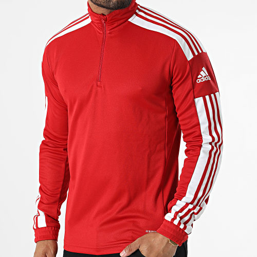 Sweat Col Zippé A Bandes Squad 21 GP6472 Rouge