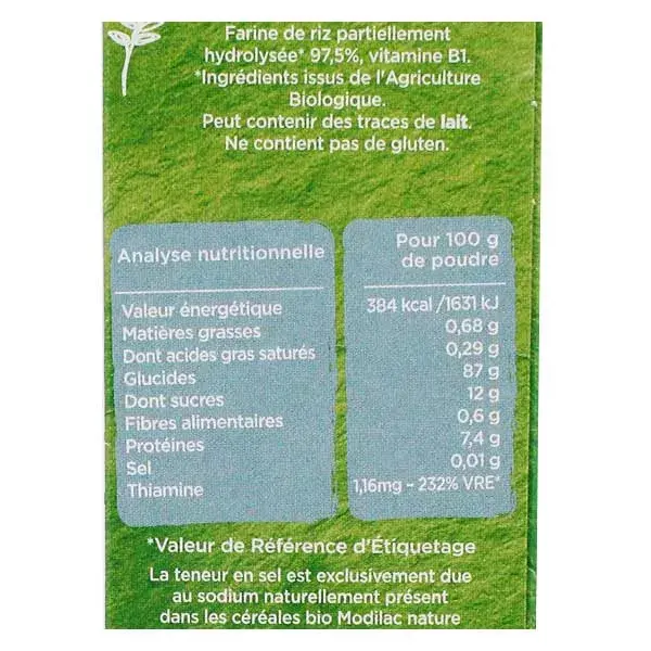 Modilac Mes Céréales Bio Nature 250g