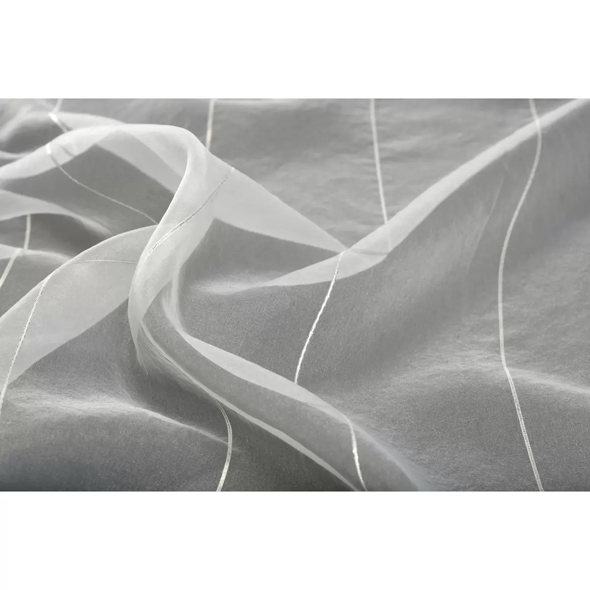 Tagvorhang Organza Stripe beige,weiss