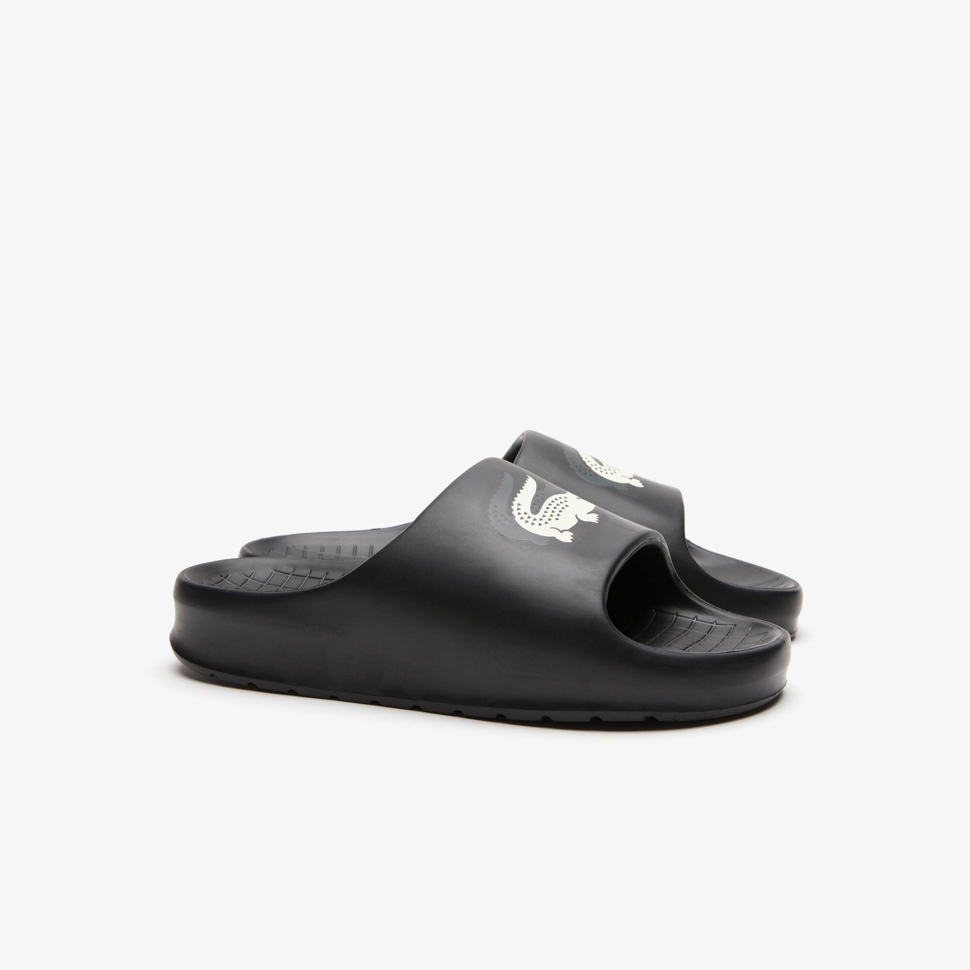 Herren-Schlappen LACOSTE Serve Slide 2.0 Evo aus Synthetik Flip-Flops & Sandalen - Schwarz - Lacoste - Herren