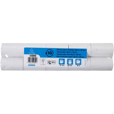Exacompta - 10 Bobines thermiques - rouleaux TPE - 57 mm x 35 mm x 12 mm - 18 m