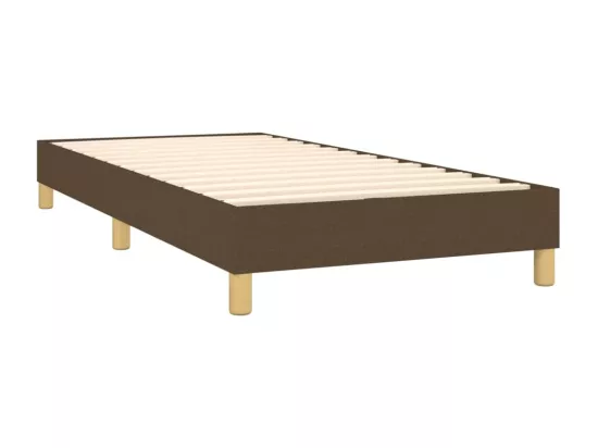 Sommier à lattes de lit Marron foncé 90x190 cm Tissu