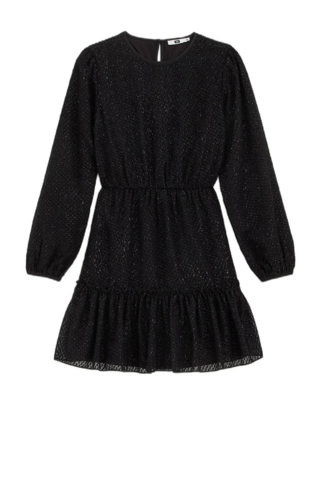 WE Fashion korte jurk glitter zwart