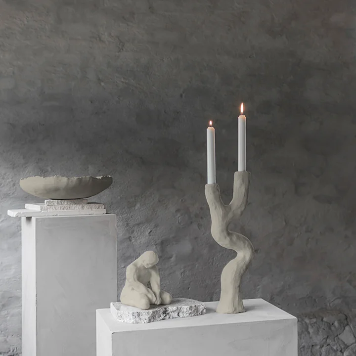 Mette Ditmer - Art Piece Kerzenhalter, large hellgrau