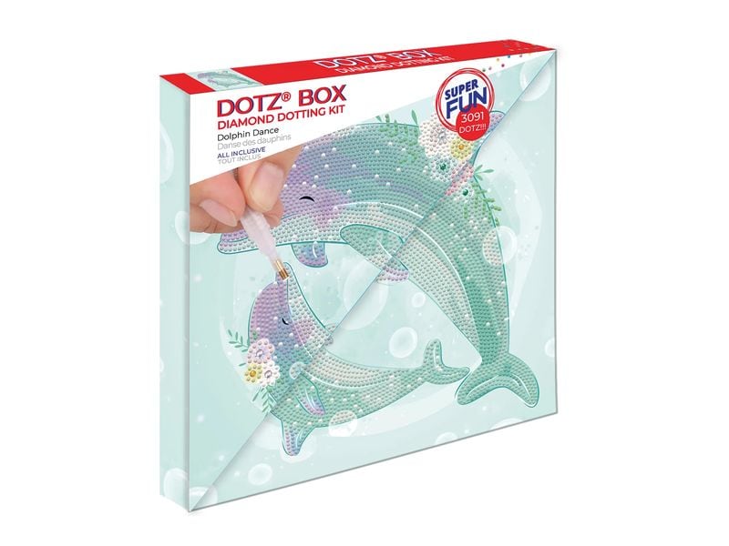 Diamond Dotz Bastelset Diamond Painting Tanzende Delfine Kreatives Komplettset