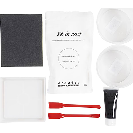 DIY kit resin støbning bakke terrazzo - sort