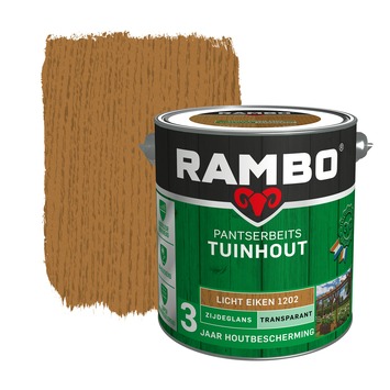 Rambo Pantserbeits Tuinhout zijdeglans transparant licht eiken 2,5 liter