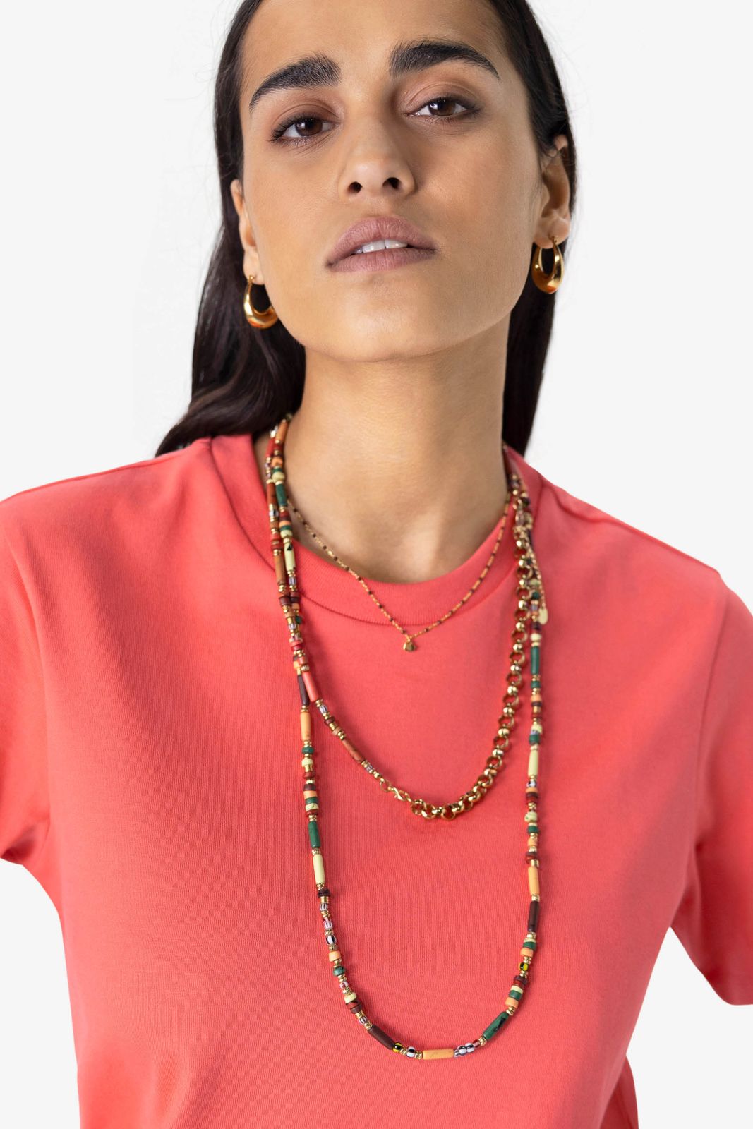 Roze boxy T-shirt