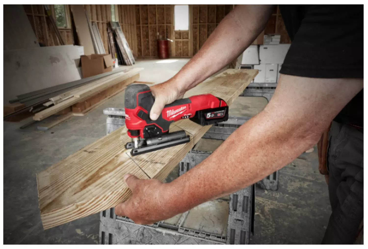 Milwaukee M18 FBJS-0X 18V Li-Ion Accu Decoupeerzaagmachine body in HD-Box - koolborstelloos