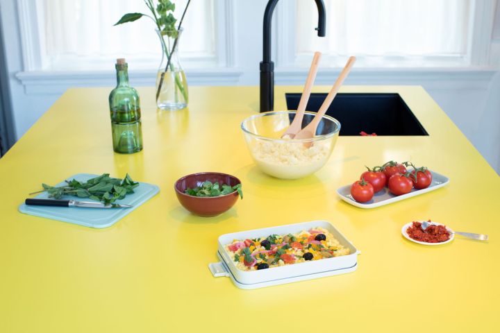 Make & Take Lunchbox Plat, kunststof - Light Grey