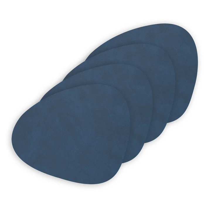 Lind DNA - Glasuntersetzer Curve, Nupo midnight blue (4er-Set)