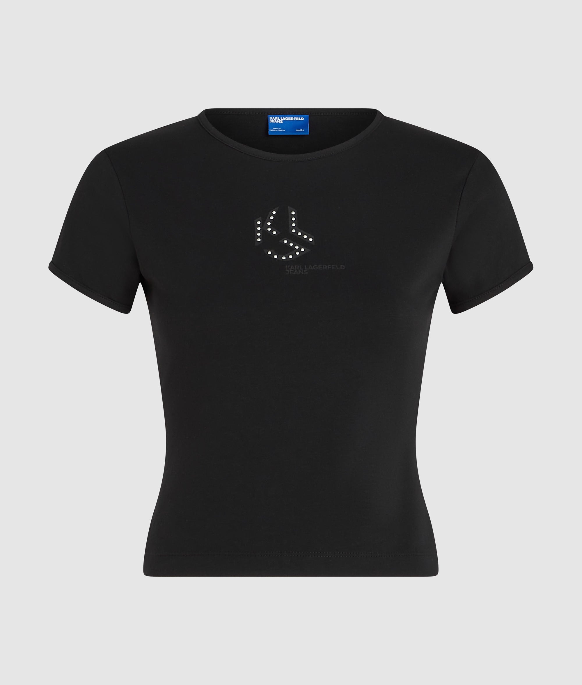 T-shirt met studs en Monogram