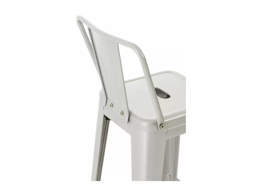 Tabouret de bar - Métal & Métal - Argent - Mason