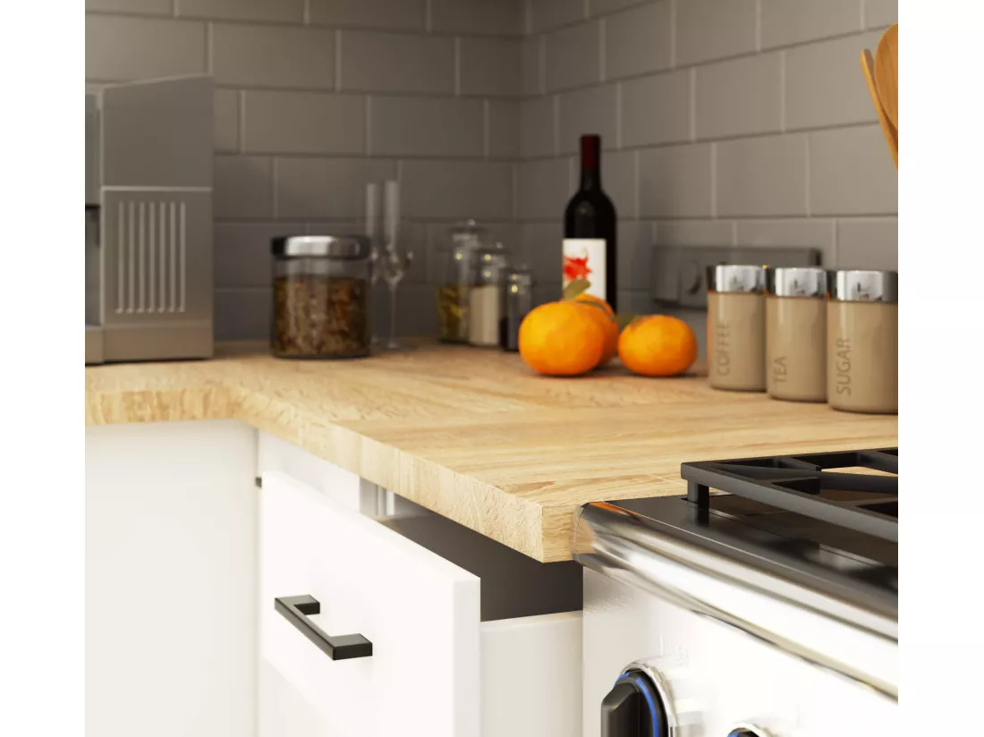Armoires de cuisine basse AKORD S40 OLIWIA Blanc 40 cm 4 tiroirs façade Blanche 40x46x85 cm