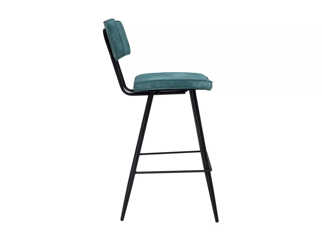 Lot de 2 chaises pour îlot central 66 cm en cuir synthétique bleu - Texas