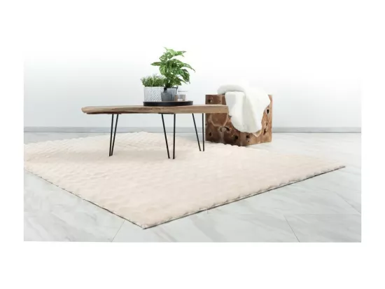 Tapis 230x160cm, design H008Y coloris ivoire - Confort et élégance pour votre intérieur