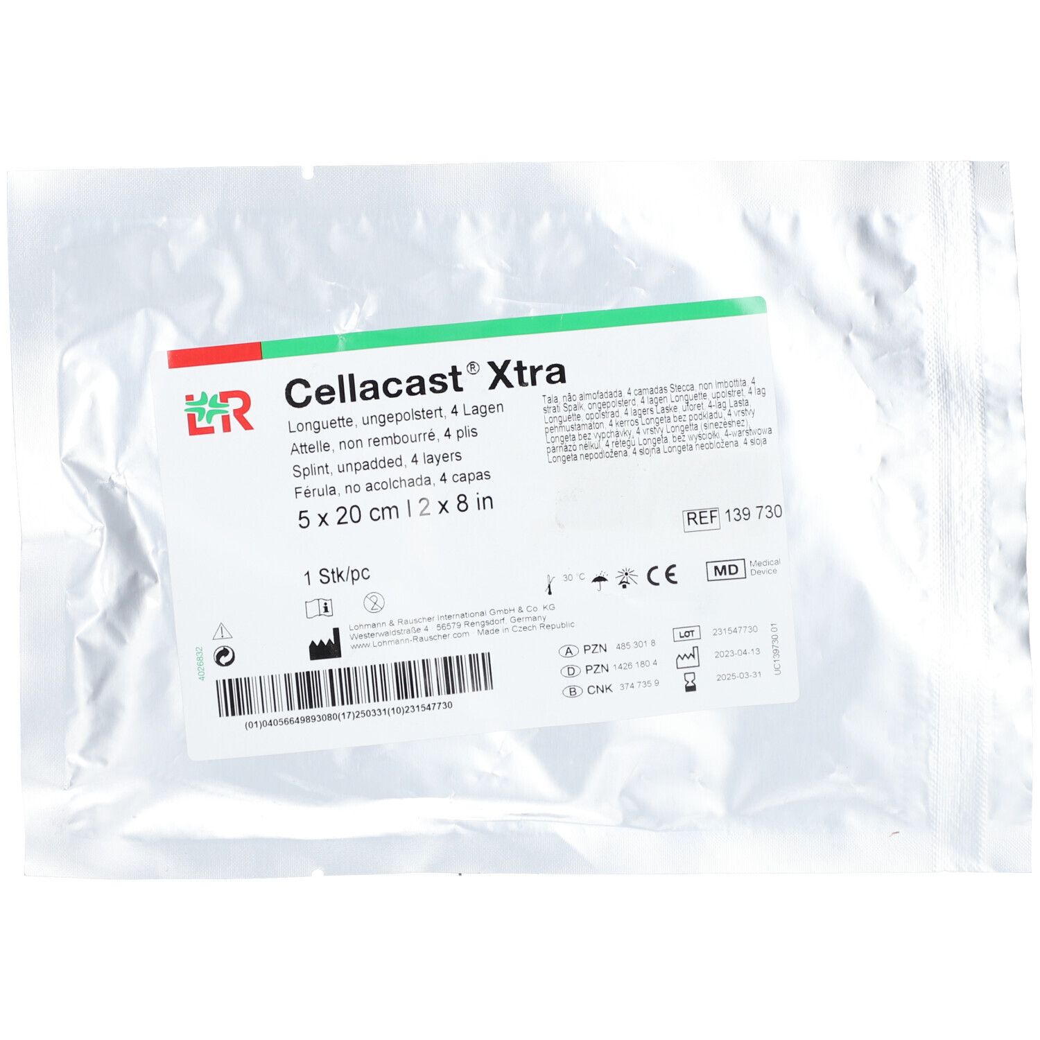 CELLACAST Xtra Longuette ungepolstert 5x20 cm