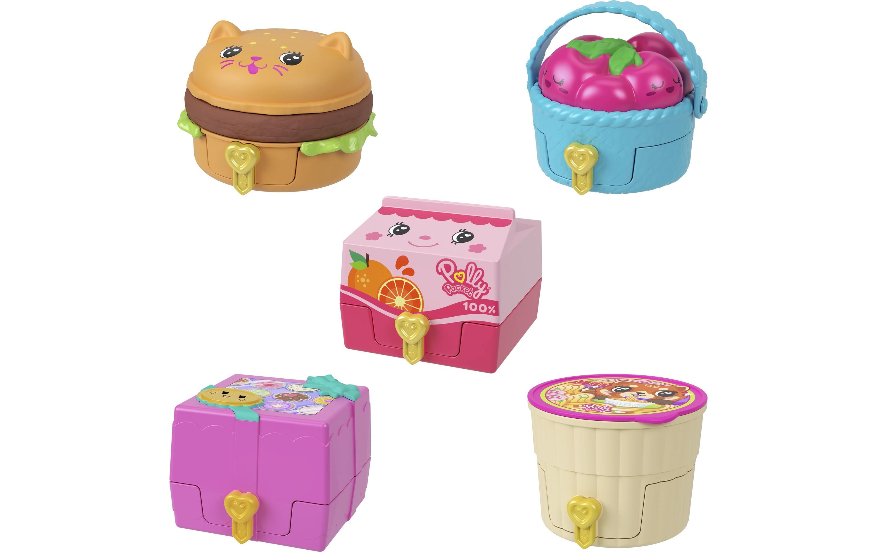 Takeout Reveal assortiertMinipuppen und Schatullen mit Spielzeugautos, Fahrzeugkollektion mit dem Thema Essen