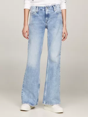 Calça jeans flare de cintura baixa Sophie