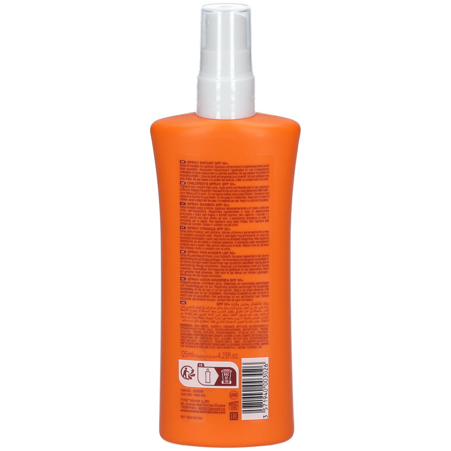 noreva Bergasol EXPERT Sonnenschutzspray für Kinder transparentes Finish LSF 50+