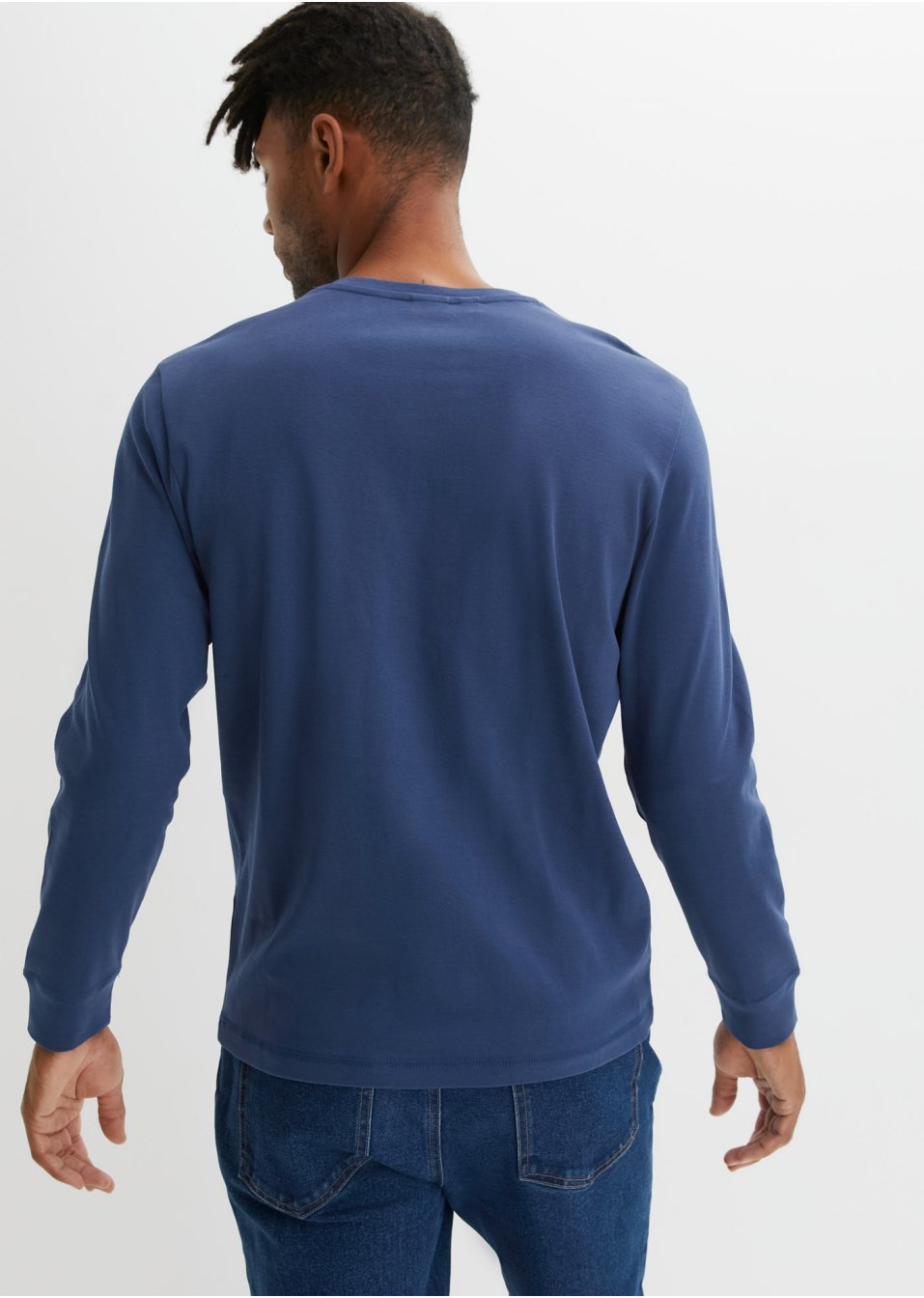 T-shirt col Henley, manches longues