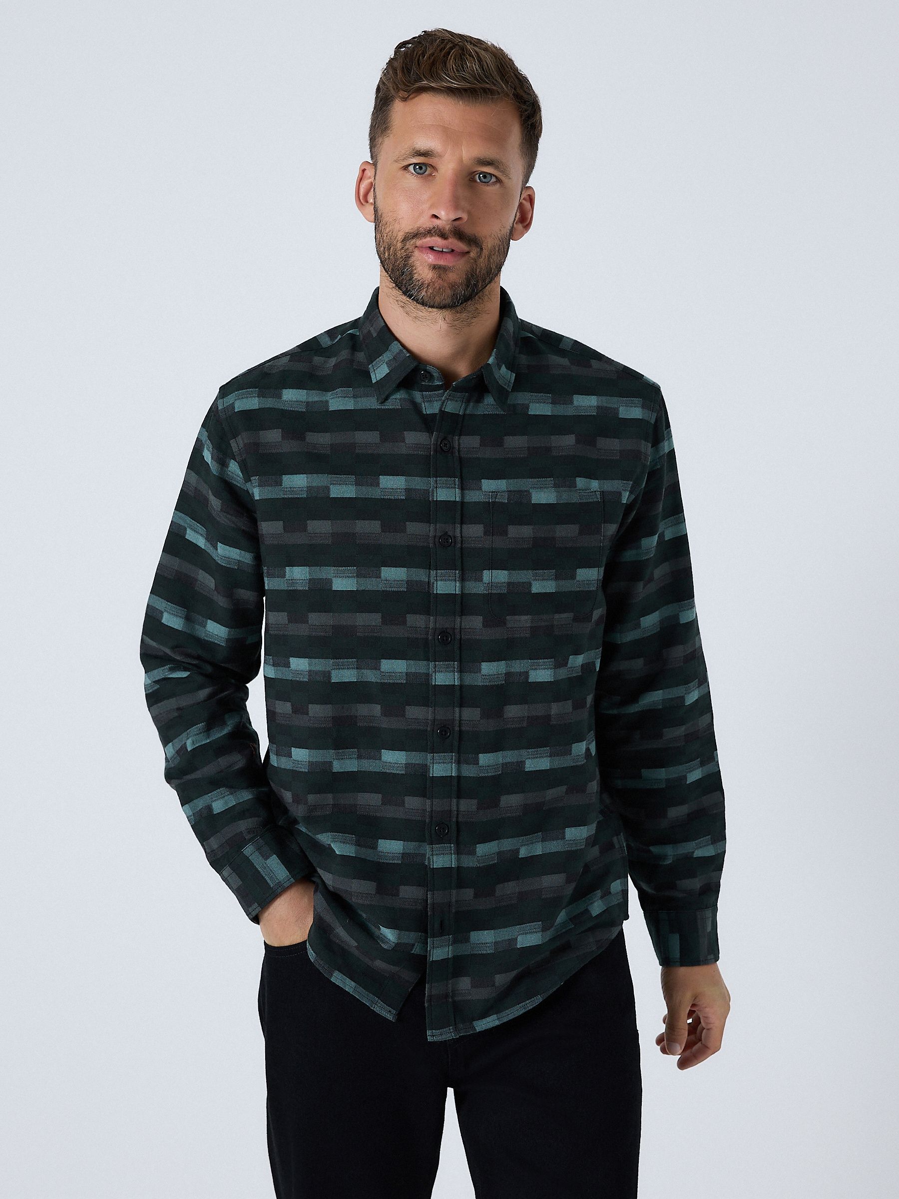 Bruin - Patchwork Check Long Sleeve Shirt