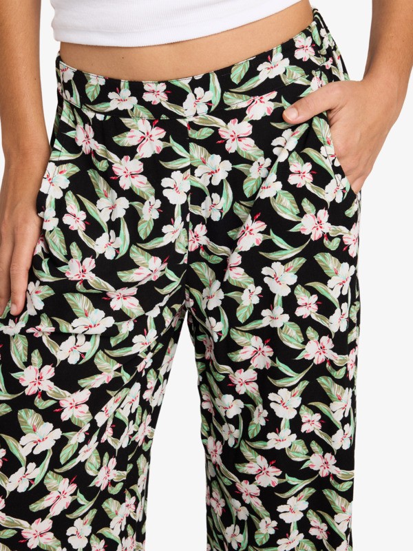 Midnight Avenue Crepe Pantalon de longueur régulière Noir Femme
