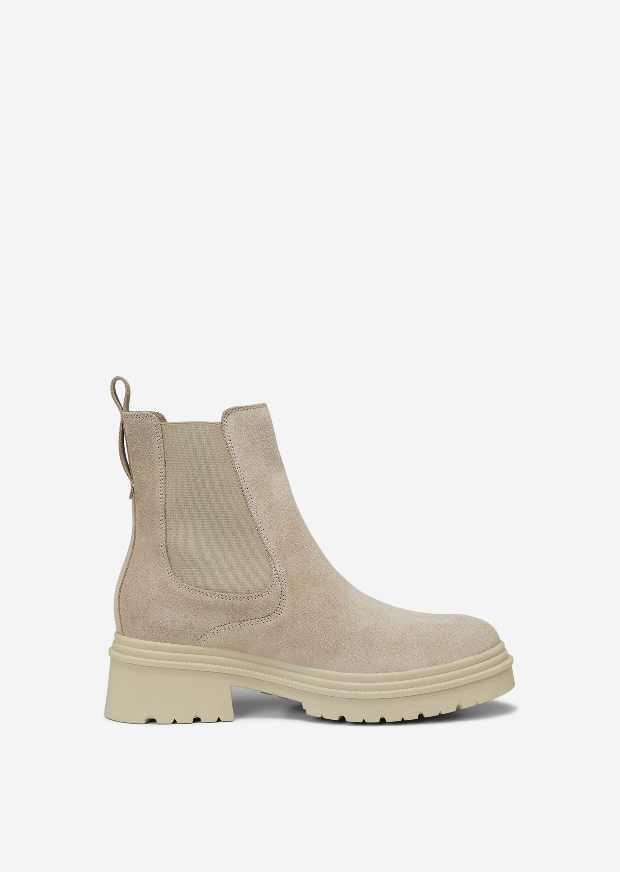 Chelsea-Boot aus softem Velours-Rindleder