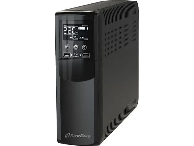 PowerWalker VI 1000 CSW IEC - UPS - AC 170 - 280 V - 600 Watt - 1000 VA - 10 At - USB - output-stikforbindelser: 8