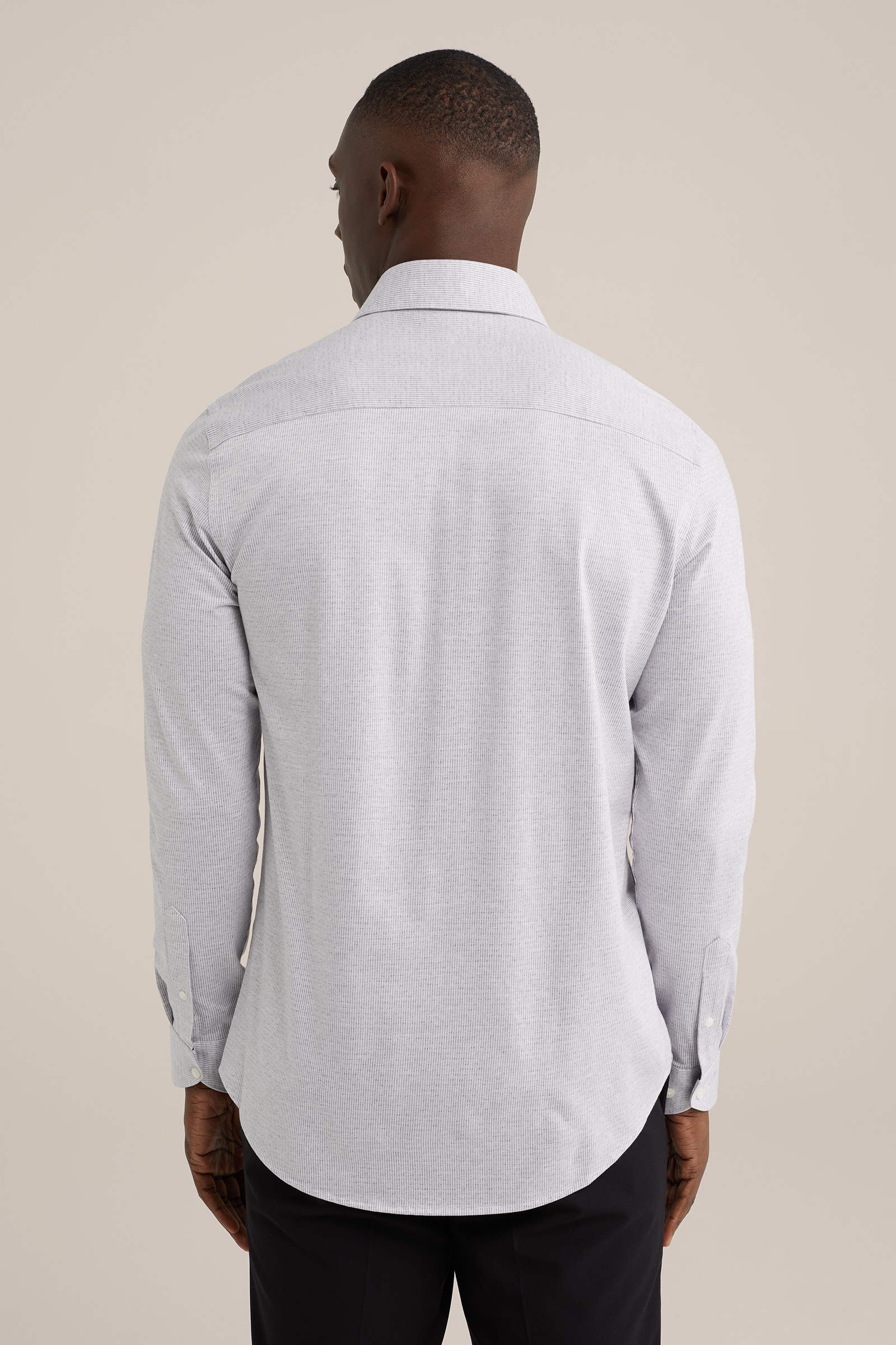 premium jacquard gebreid overhemd met structuur WE Fashion Lichtgrijs