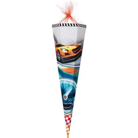 Nestler Schultüte Racing mit Tüllverschluss, 6-eckig, 85cm