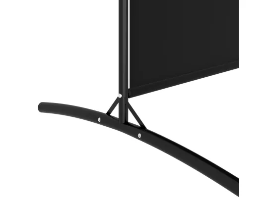 Cloison de séparation 4 panneaux Noir 698x180 cm Tissu