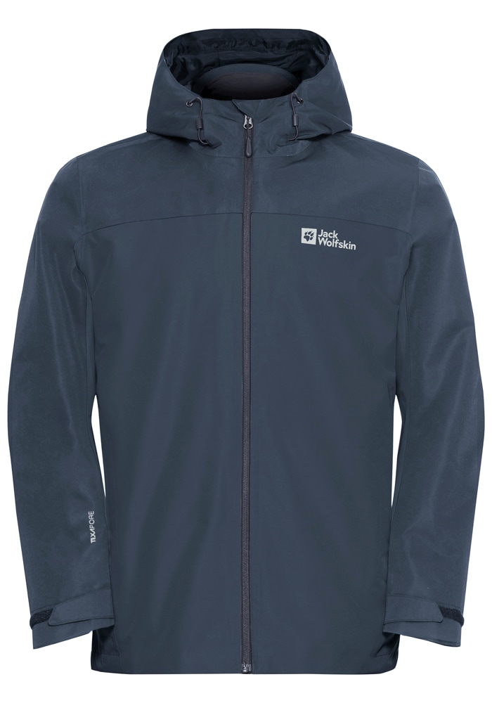 Jack Wolfskin 3-in-1-Funktionsjacke »TAUBENBERG 3IN1 JKT M« mit Kapuze 3in1, wasserdicht, winddicht, Übergangsjacke