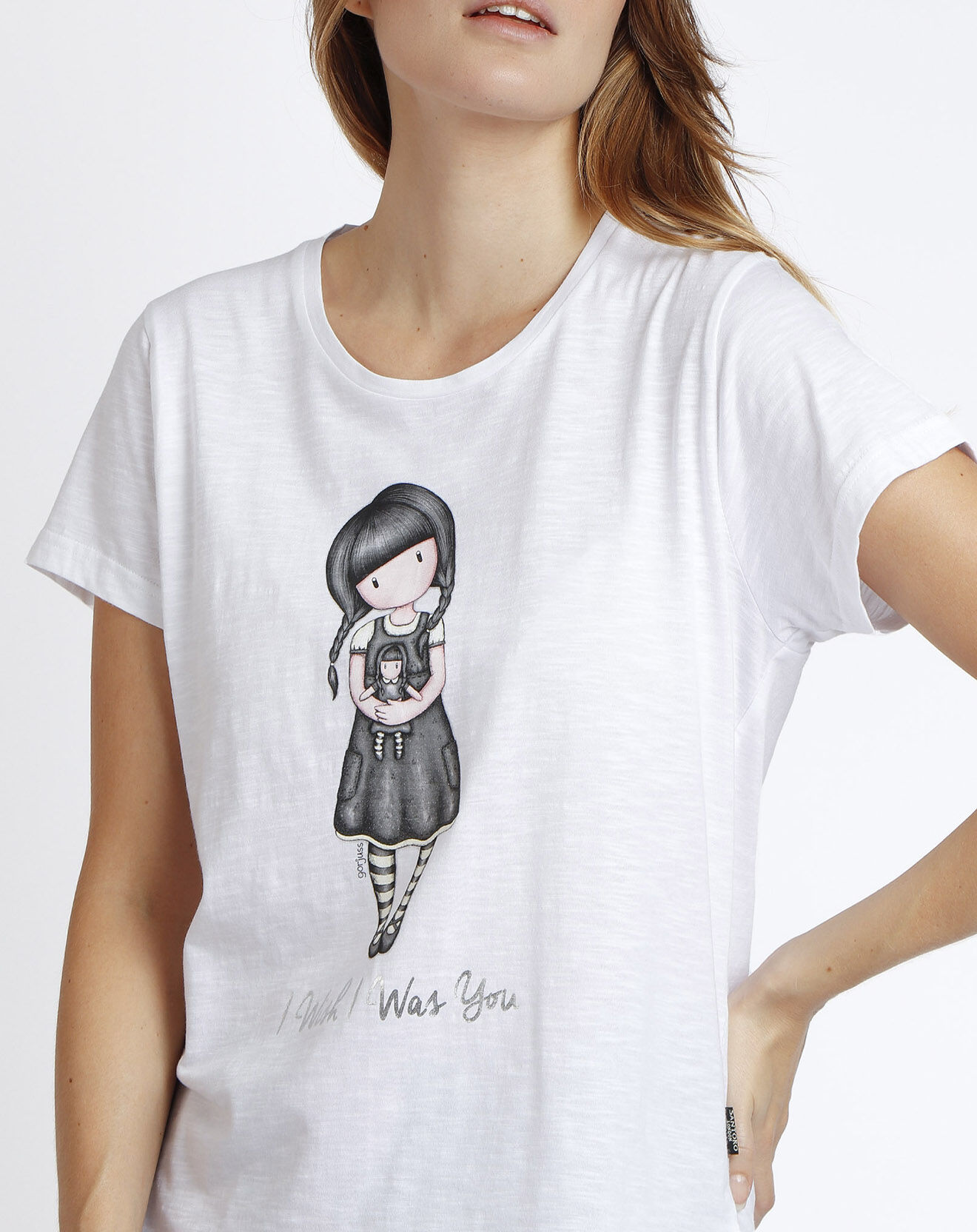 Santoro Gorjuss Pyjama T-Shirt & Short Nymphe blanc/noir