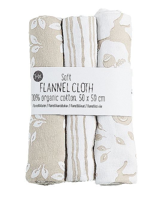 Flanellkluter beige - 50x50 cm