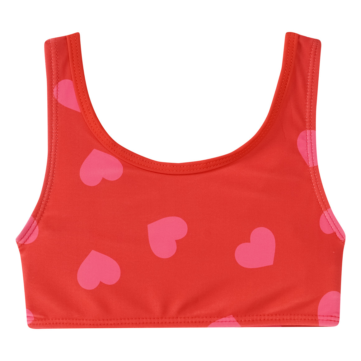 Famy Mädchen Bikini mit Herz-Allover rot
