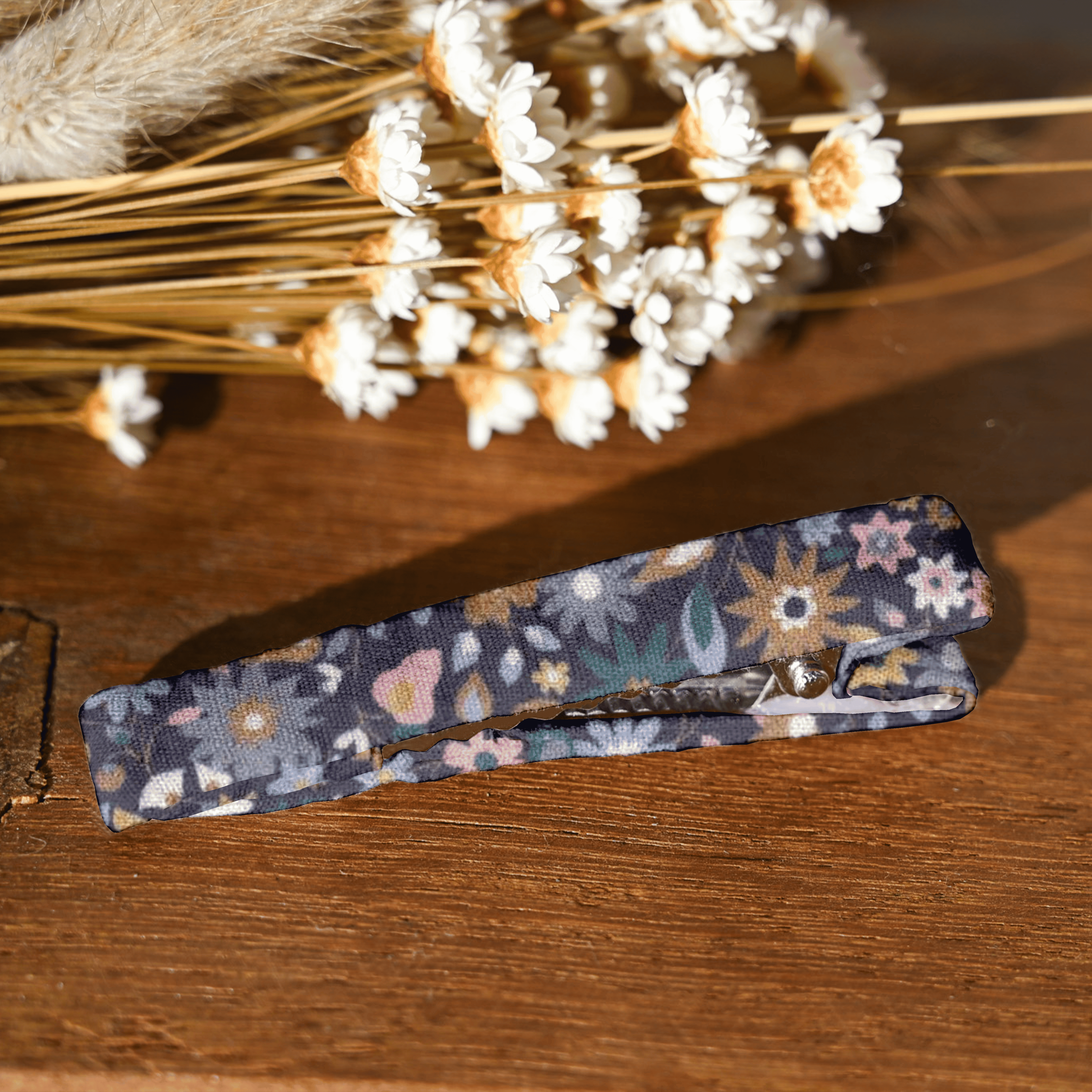 Barrette Croco Tissu Seventies